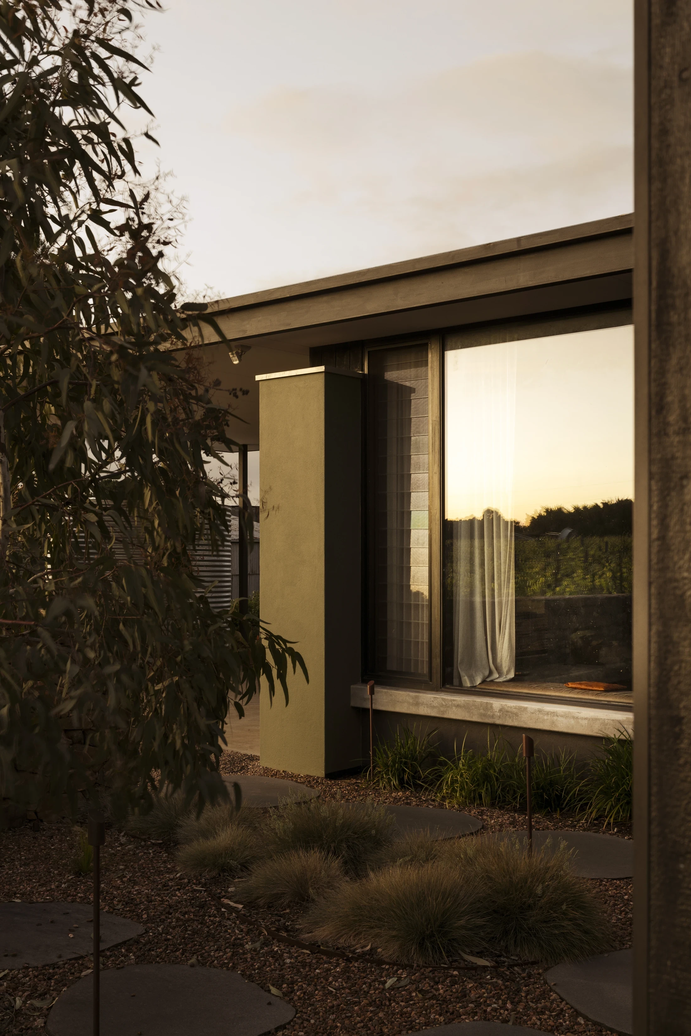 Curved stone wall at Mt Mac Barossa